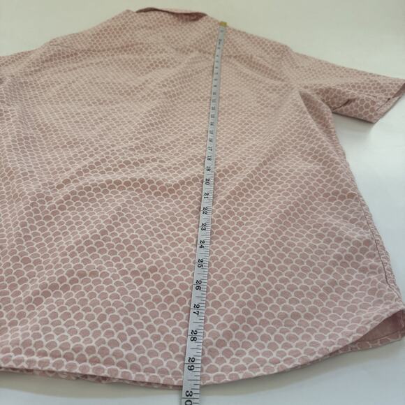 Faherty Playa Fish Scale Shirt Mens Performance All Over Print Golf Size XL - Picture 6 of 8